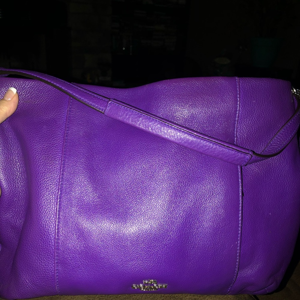 Purple Authentic Coach Hobo Style Purse